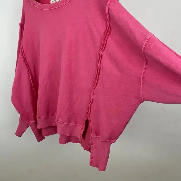 We The Free - Free People Camden Sweatshirt - Pink Phenom - Small - Picture 7 of 9
